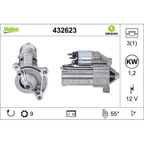 Démarreur valeo 432623 - démarreur,