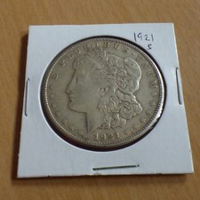 US 1$ Morgan dollar 1921-S silver 90% (26.7 g) silver coin within a zip (argent)
