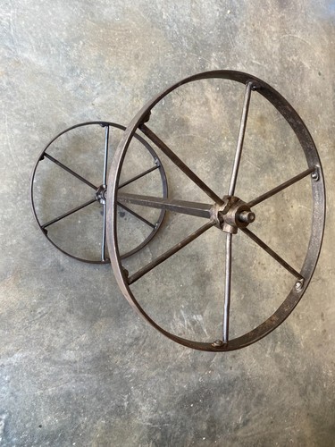 Roues charette en fer - roues,
