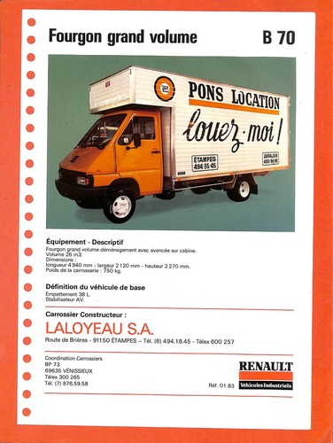 Renault fourgon grand - renault, b