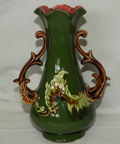 Vase ancien barbotine 1900 - vase, en