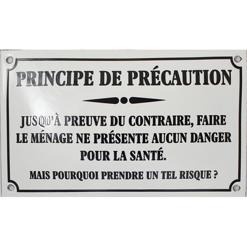 Plaque émaillée humoristique