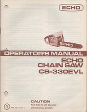 ECHO CHAIN SAW OPERATOR"S