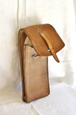 porte-chargeur ceinture cuir - pour pistolet mitrailleur MAT 49-  2 tampons -TBE