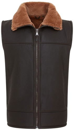 Gilet aviateur cuir - gilet,