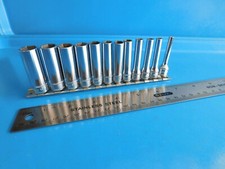 OCCASION, OUTILS À ENFONCER "MÉTRIQUE" 1/4 PO. DR. DEEP 12 PC. LOT DE DOUILLES, PIÈCE DÉTACHÉE #112STMMY