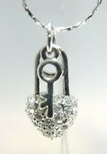 PARURE COLLIER CADENAS ET BOUCLES D'OREILLES  STRASS ROND