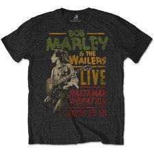 Bob Marley the Wailers Rastaman Vibration Tour officiel T-shirt Hommes unisexe