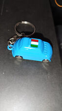 Porte-clés Italia voiture metal bleu car italie key chain vintage