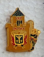 PIN'S SAPEURS POMPIERS ECUSSON BLASON JSP INDRE