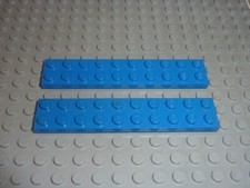 2 x LEGO Plat Bleu 2x10
