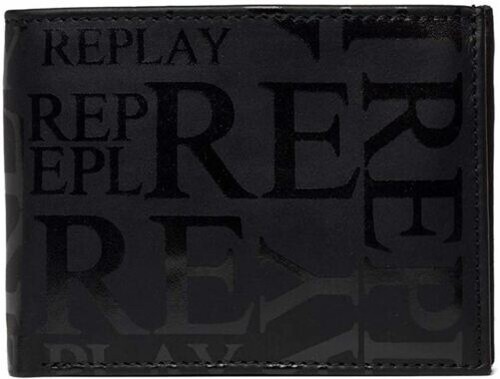 Replay wallet cuir noir - wallet,