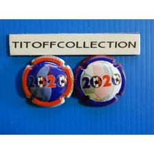 la série de 2 capsules de  champagne génériques  foot 2020 ( 1126 a 1126a )