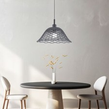 Design Suspension Luminaire Salon Éclairage Plafond Pendentif Lampe Tressé Gris