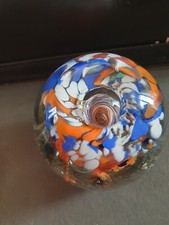 Beau Sulfure Presse Papier tourbillon -bulles dont 1 grosse centrale...ancien