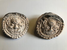 Paire de Tuiles faîtières anciennes, CHINE