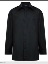 Chemise Noire Unie À Manches