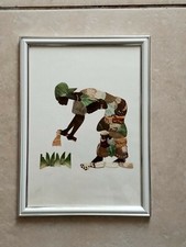 Tableau en ailes de papillons origine Congo 32*23,5 cm