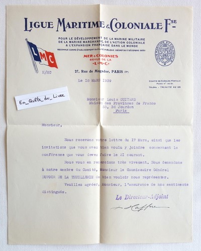 Lettre signée ligue - lettre,