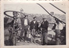 VINTAGE SNAPSHOT PHOTO ANONYME GROUPE AMIS CAMPAGNE VELO CHARETTE