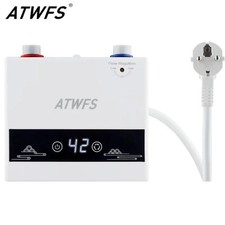 ATWFS Chauffe Eau Instantané 220V Radiateur Electric Salle Bain Douche Cuisine