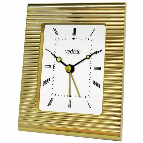 Réveil voyage quartz doré - de,