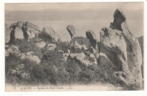 Cpa ajaccio rochers du - rochers,