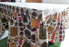 Tissu Dessus de lit vintage ancien motif géométrique pour enfant, pastel, forêt 