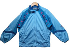 Diadora vintage femme Training jacket 90s sport Italie 40 UK 30 bleu verte polye