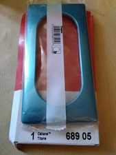 1 Plaque double Titane Céliane Legrand Réf 689 05 Neuve