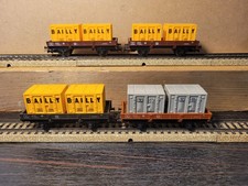 JOUEF HO Lot DE 4 WAGONS PLATS SNCF CONTENEUR 