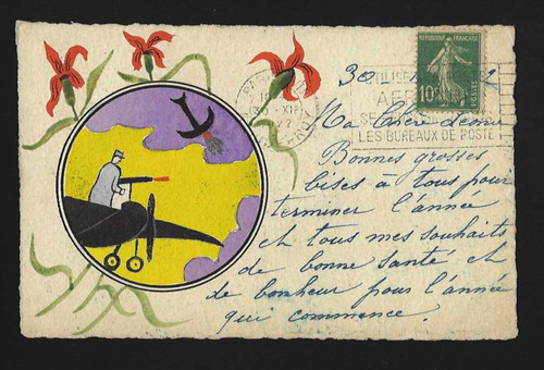 1922 ww1 france aviateurs - cp,