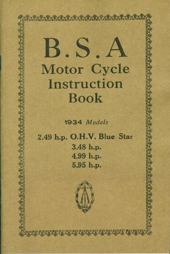 Manuel moto bsa blue star - manuel,
