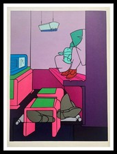 Valerio ADAMI : La radio, lithographie originale 1970