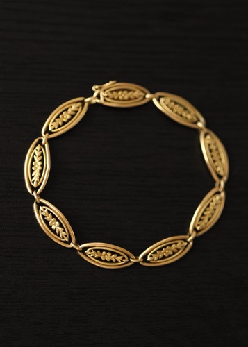 Art nouveau 18k gold - , chain