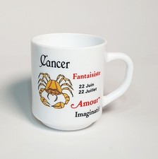 Ancien Mug Tasse CANCER Signe