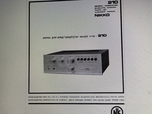 Nikko trm 210 service manual - nikko,