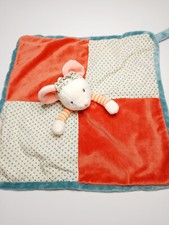 Doudou Plat Carré Souris Bleu