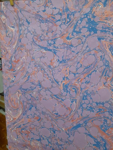 Papier marbré cuve de - marbré, à