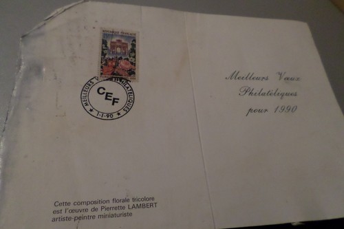 Carte voeux philatelique - carte,