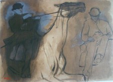 EDGAR DEGAS ( 1834-1917 ) GRAVURE FAC SIMILE PROCEDE DANIEL JACOMET 1966