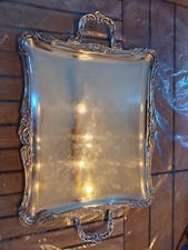 Planteau De Service Métal Argenté Poinçon D'orfèvrerie RM 50, Style Louis XV