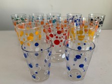LOT 14 VERRES BISCUITS GONDOLO - VINTAGE ORANGE DANS LE GOUT DE YAYOI KUSAMA