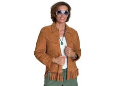 Veste à franges en daim