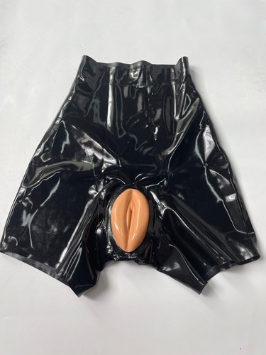 Women latex gummi panty with