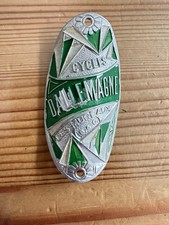 Ancienne Plaque de vélo comme