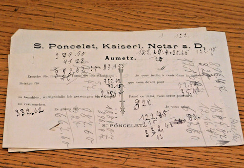 1915 compte notaire poncelet - compte,