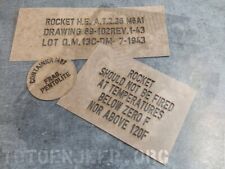 KIT POCHOIR REUTILISABLE MARQUAGE TUBE ROQUETTE BAZOOKA M6A1 jeep willys us ww2