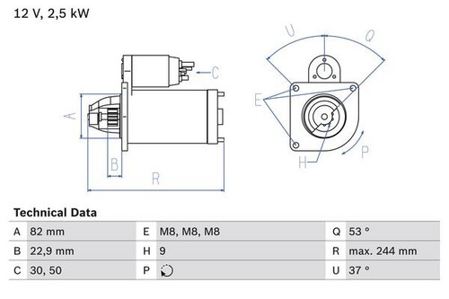 Démarreur 986 023 120 bosch - démarreur,