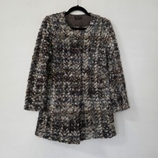 Veste manteau bouclé en laine